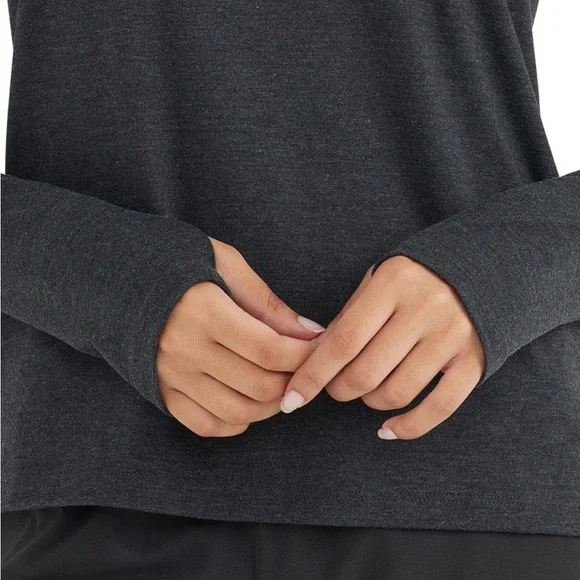 Free Fly Apparel Bamboo Gray-blue Long Sleeve Top - Picture 3 of 11